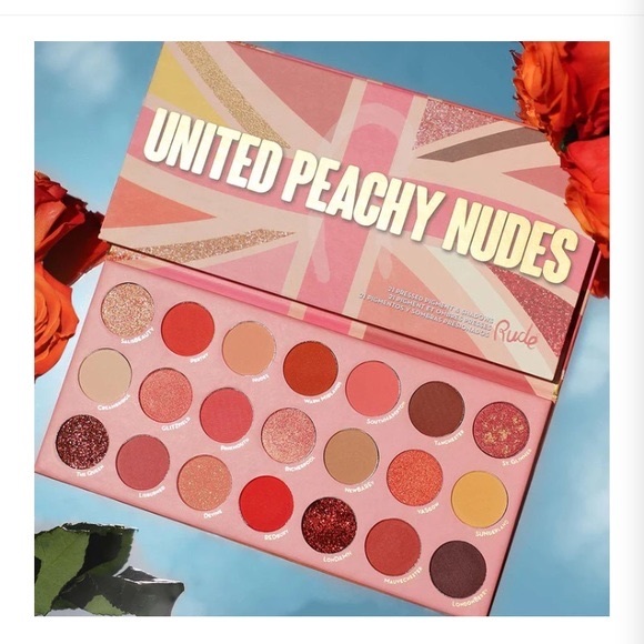 ⚡️⚡️Rude Cosmetics United Peachy Nudes eyeshadow palette NWT - Picture 3 of 10